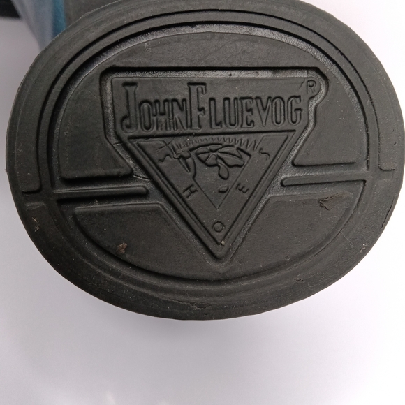 John Fluevog Black and Orange Clogs with Bold Design - Picture 8 of 12